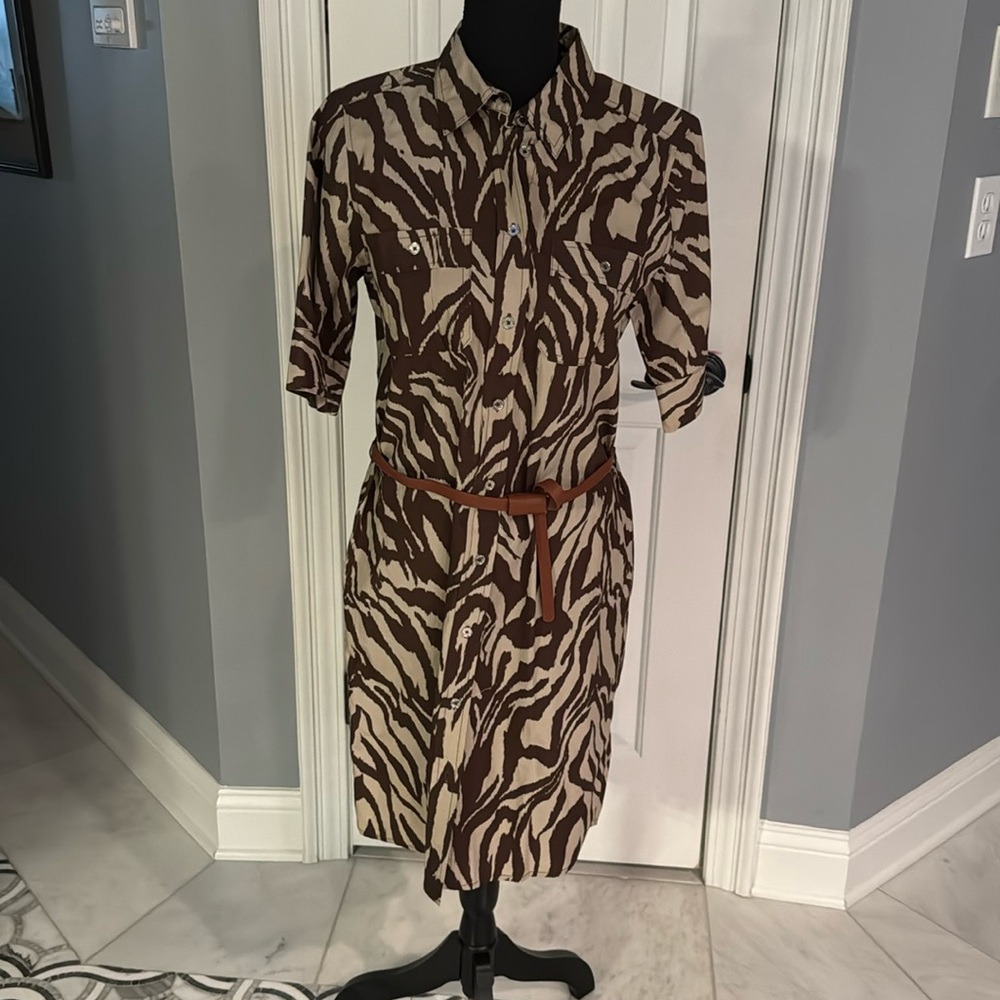 Michael size M animal print shirt dress, excellent condition